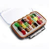 Hot selling wholesale 19*12*4cm Waterproof Double side Clear plastic fly fishing tackle box