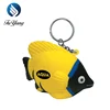 promotional toy Custom PU Tropical Fish Key Chain Stress Ball,pu foam anti stress keyring