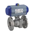 Stainless flanged ball valve with pneumatic actuators