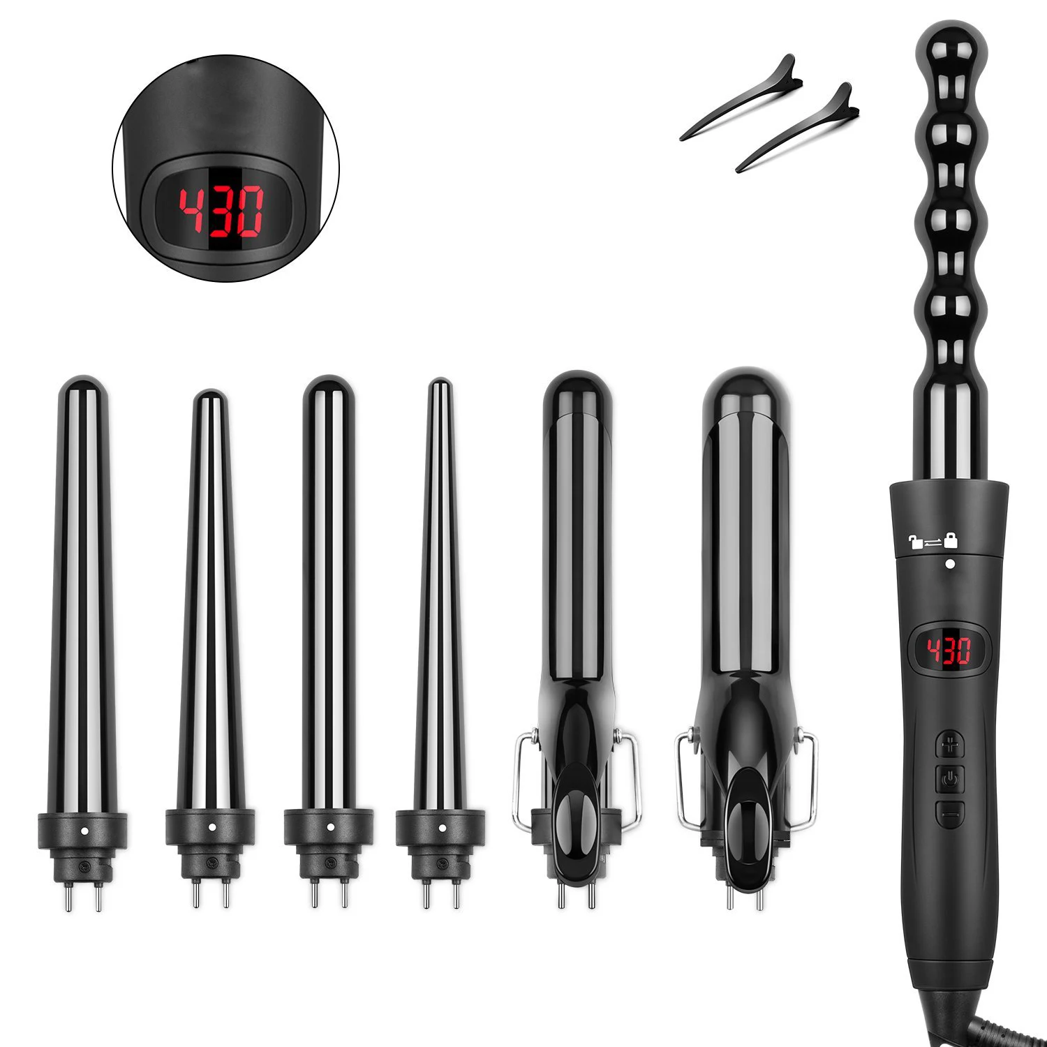 Hot Sale Lcd Curling Iron Perm Pear Head Large Ceramic Glaze