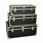 Antique reproduction Green & Red Wooden box Traditional Storage Trunk