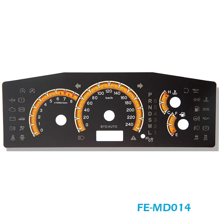 FE-MD014 Silk Screen Printing 2d Speedometer and Screen Printing PC Customer Truck Dashboard