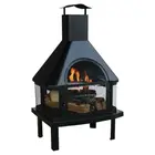 Stocked Outdoor Fire Pit Manufacturer Special Design Metal Outdoor Charcoal Fire Pit Firehouse with Chimney