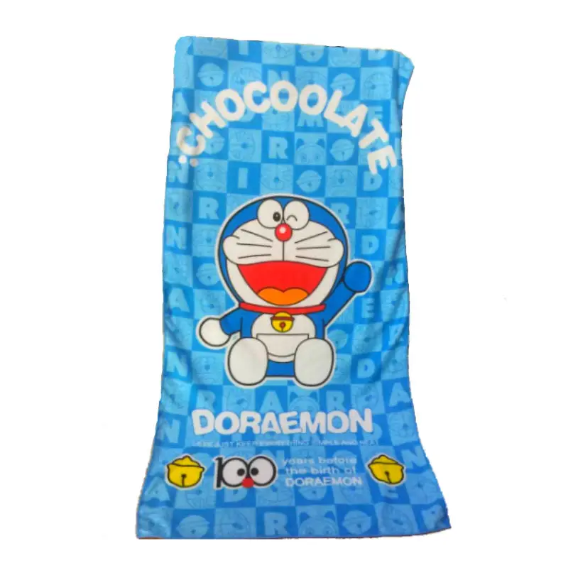 blue microfiber japanese anime doraemon beach towels sexy cartoon gift towel