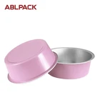 ABL Packing 150ML/5oz Smooth-wall Aluminum Foil Container Foil Cake Boxes Dessert Cake Cup with Lid