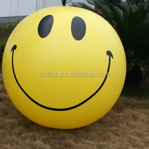 giant inflatable outdoor beach ball with big smile