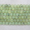 AB grade natural gemstone prehnite green garnet polished round beads