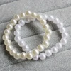 Handmade 8MM Acrylic Plastic Imitation Pearl Bead Bracelet Unisex Gift Bracelet