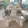 Outdoor garden landscaping marble table stone benches