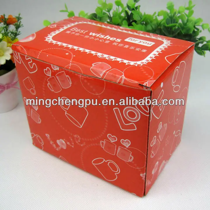 china new custom printed cardboard paper beer mug box with foam