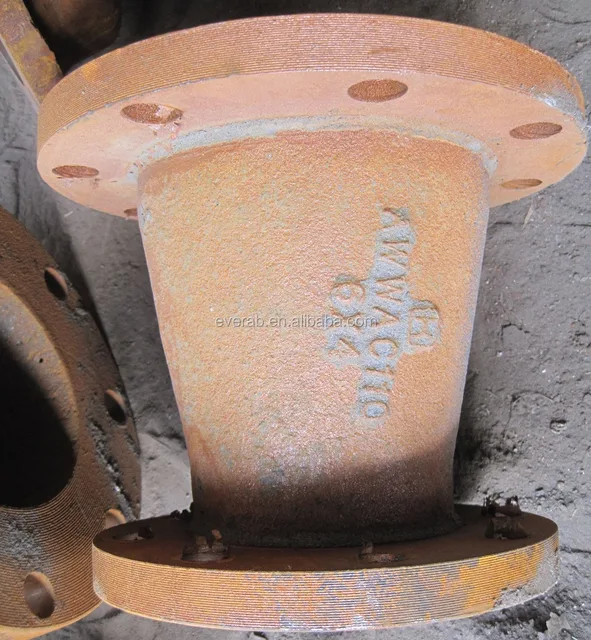 awwa c110 ductile iron concentric taper ansi125 flange