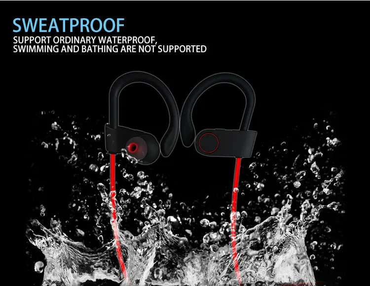 Good quality red waterproof wireless ear phone earphone - ANKUX.COM