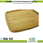 Simple Hotsale square bamboo service tray for hotel