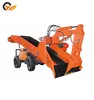 China rotary machine mini wheeled small farm tractor loader backhoe with imported engine