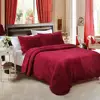 Used All The Year Round Hot Sale Red Color Velvet Embroidered Bedspread