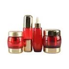 Plastic pet bottles and jars container set for skincare