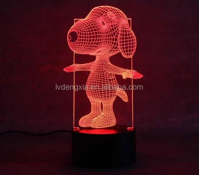 3d night light 7 color change led table lamp kids decor toy gift