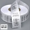 TTR barcode printing satin ribbon blank roll for clothing washing care label tags