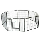 black silver strong heavy duty square tube metal puppy dog play pen