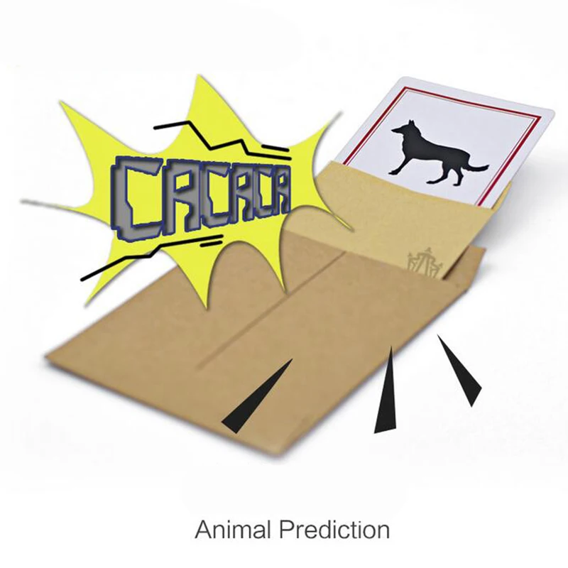 Creative Card Prediction Mental Animal Prediction Danger Card Magic Trick LC 