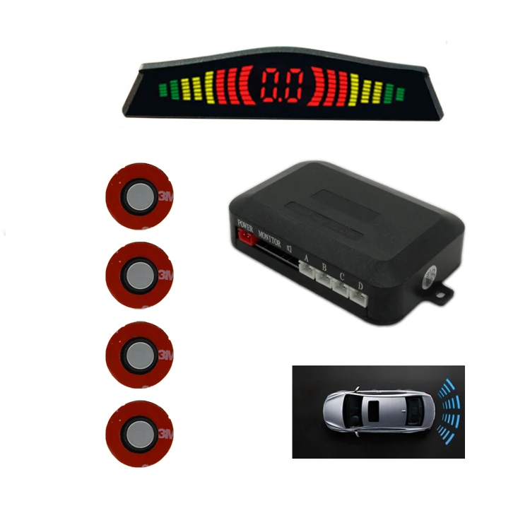 4 flat sensor reverse assistant parking car reversing system parking sensor - ANKUX.COM