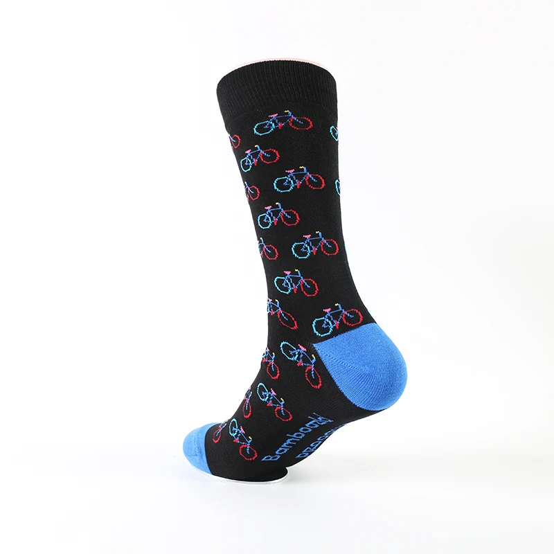 Wholesale cheap comfortable men happy dress bamboo crew sock with colorful biking pattern, Blue
Wholesale cheap comfortable men happy dress bamboo crew sock with colorful biking pattern, Blue