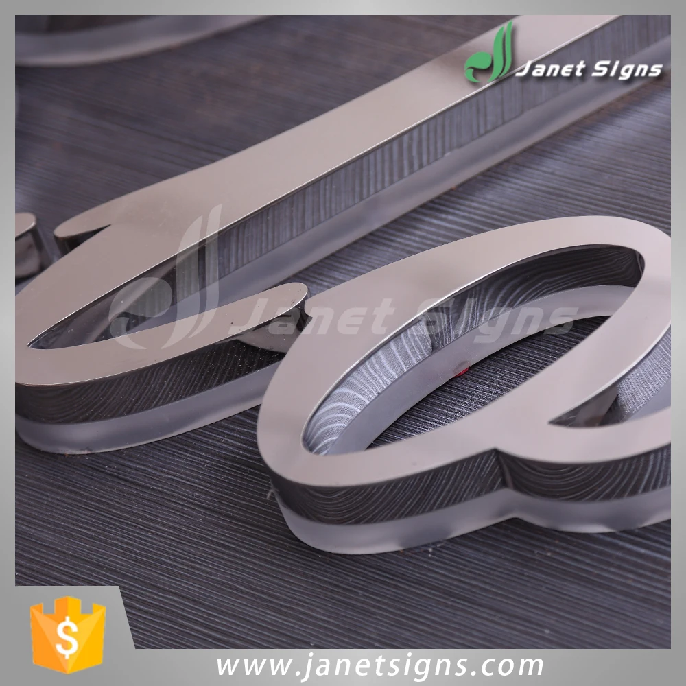 3d Acrylic Led Letters Illuminated Advertising Business Signs Stainless