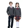 Custom make school sweater unisex British style knitting cardigan kids sweater 100% cotton primary school uniform designs