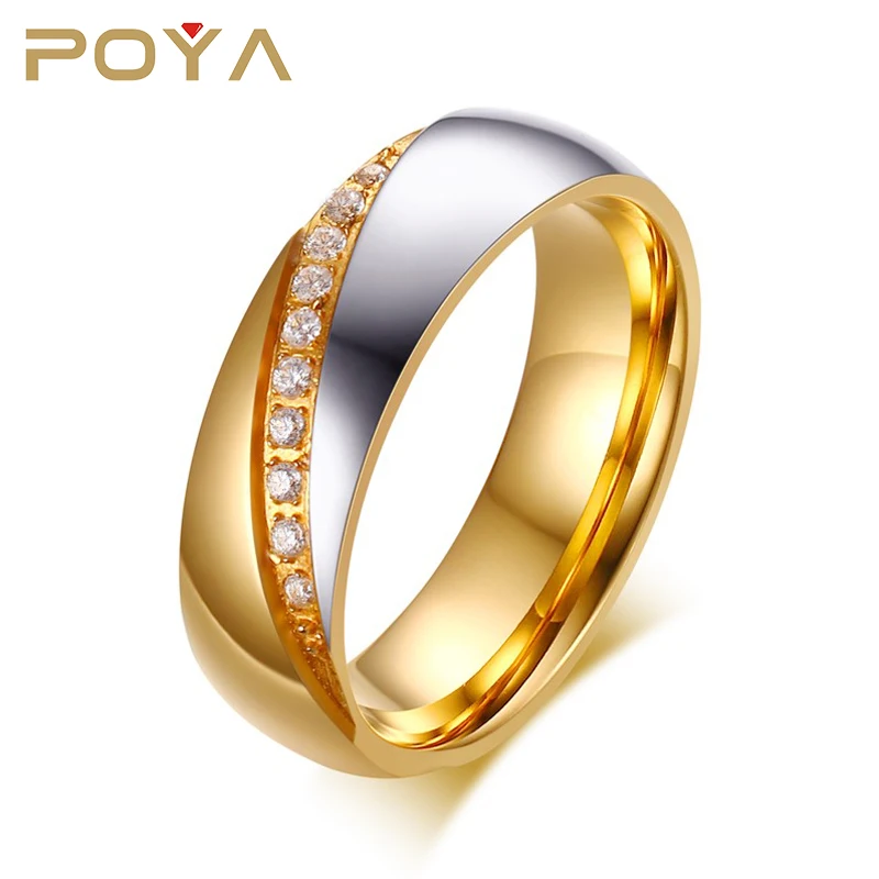 Wedding Rings for Women/Men Inlay CZ Stones Stainless Steel Engagement Rings Jewelry
Wedding Rings for Women/Men Inlay CZ Stones Stainless Steel Engagement Rings Jewelry