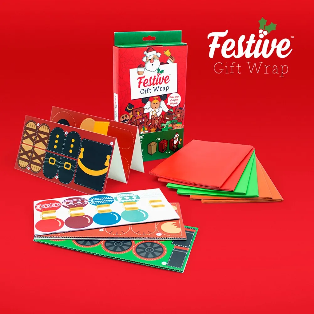 custom label christmas present wrapping with our festive gift