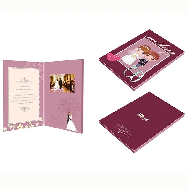 gifts & crafts card video card for wedding decoration 2,091