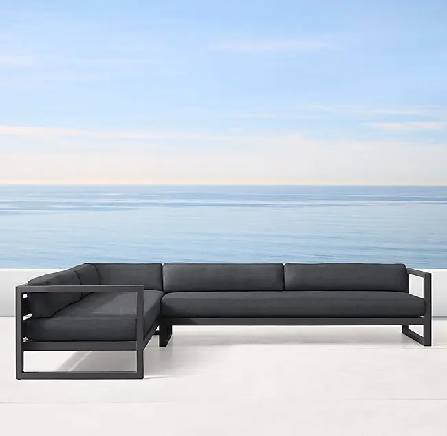 New arrival outdoor garden furniture L shape recliner aluminum sofa set with chaise
New arrival outdoor garden furniture L shape recliner aluminum sofa set with chaise