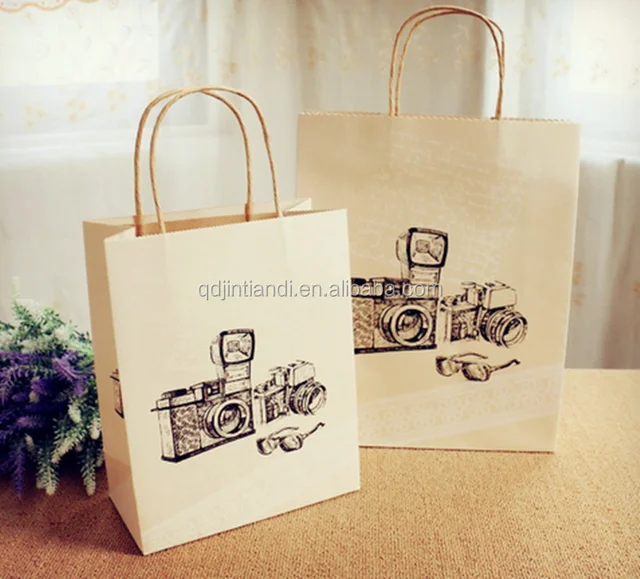 wholesale custom printed craft paper fancy carrier gift bags