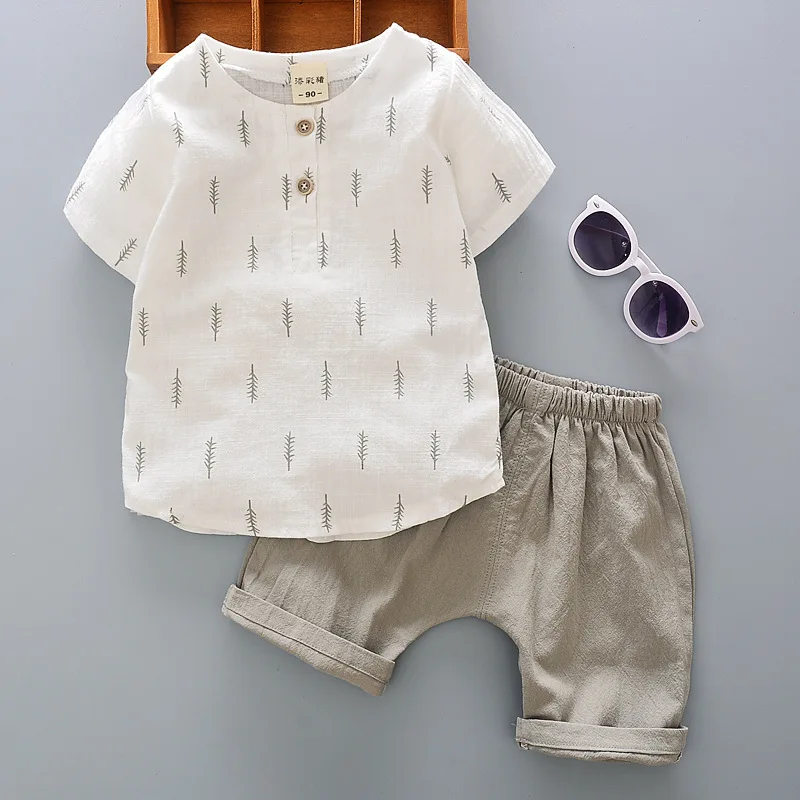 Summer New Korean version boy cotton and linen set short-sleeved shirt plus shorts two-piece, Picture
Summer New Korean version boy cotton and linen set short-sleeved shirt plus shorts two-piece, Picture