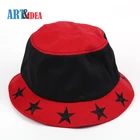 Red customized character cheap retro bucket hat 58CM