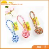 High Quality Pastel Knot Cotton Rope Bone Chew Tug Toy for Pet dog cat