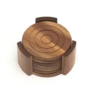 wood coaster with holder