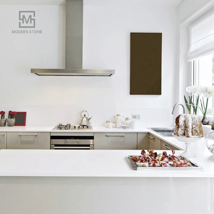 Super White Quartz Stone Kitchen Countertop Vanity Top Or Table
