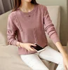 hot sale style factory wholesale clothing custom fashion casual cashmere winter wool Round neckTwist knit women loose sweater