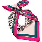 Twill Women Square Custom Print Silk Scarf