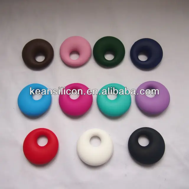donut silicone teether necklace silicone teething pendant fda