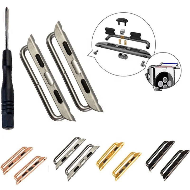 Stainless Steel Watch Band Adapter connector For Apple Watch Accessories from China Factory, Four color
Stainless Steel Watch Band Adapter connector For Apple Watch Accessories from China Factory, Four color
