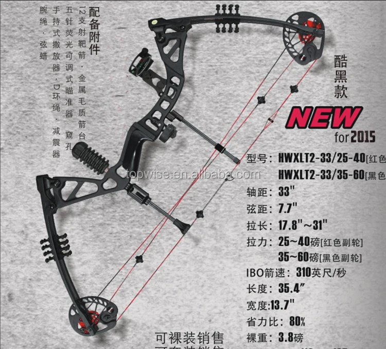 中国ハンティングの化合物の弓195中国アーチェリーの弓販売のための弓310fps仕入れ・メーカー・工場