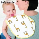 Top Selling Reusable 100% Organic Cotton Muslin Cloths Baby Burp