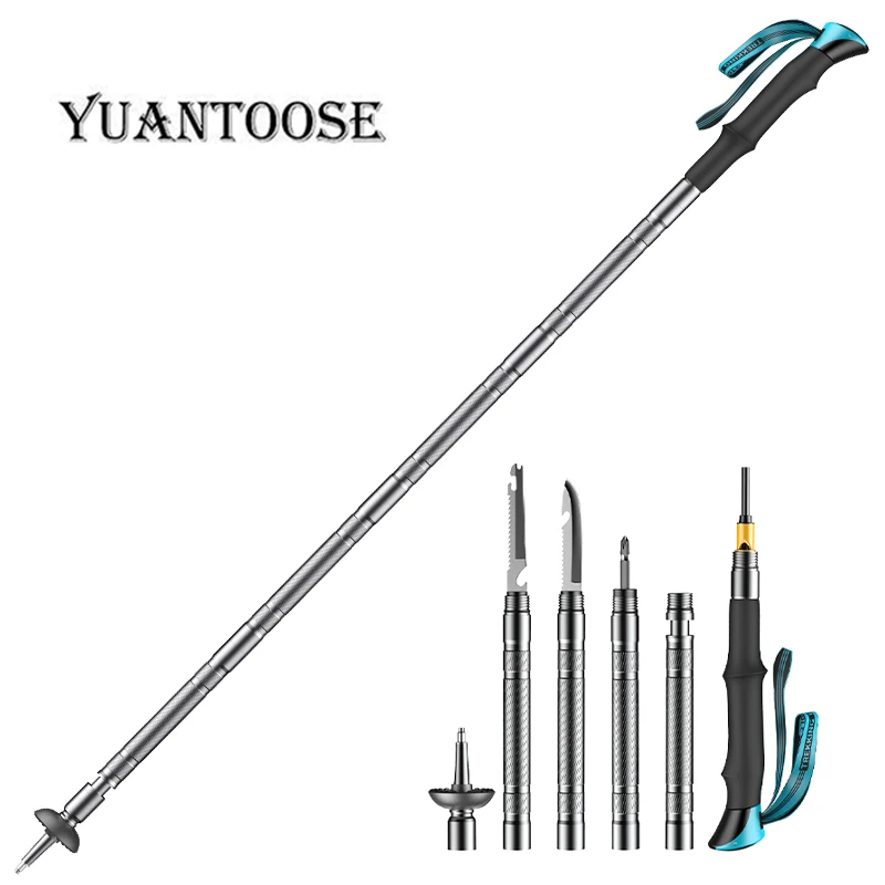 Aluminium Multi-function Folding Hiking Stick Walking Stick Trekking Poles With Saw Cutting Knife Hunting Fork, Grey
Aluminium Multi-function Folding Hiking Stick Walking Stick Trekking Poles With Saw Cutting Knife Hunting Fork, Grey