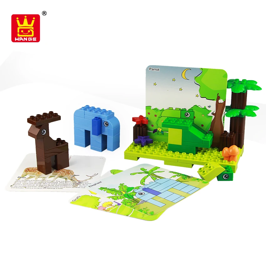 modular building blocks connect bricks toys animal puzzle for children