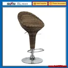 Rattan Bar Stool High Chair With ABS Low Back GY-802