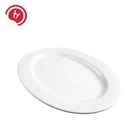 White chinese restaurant dinnerware oval plate stock plastic melamine restaurant dishes plate oval serving dish