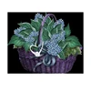 Purple willow wicker baskets with ribbon small flower