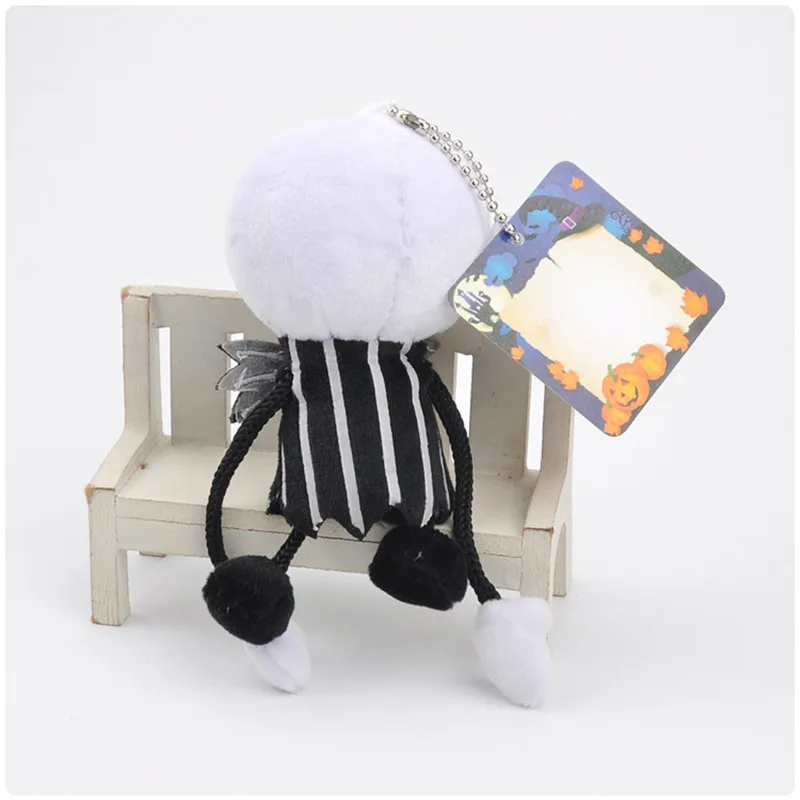 2017 New Jack Plush Toys The Nightmare Before Christmas Jack Skeleton Peluche Pendants Movie Cartoon Dolls Gift 10pcs 12cm  (3)